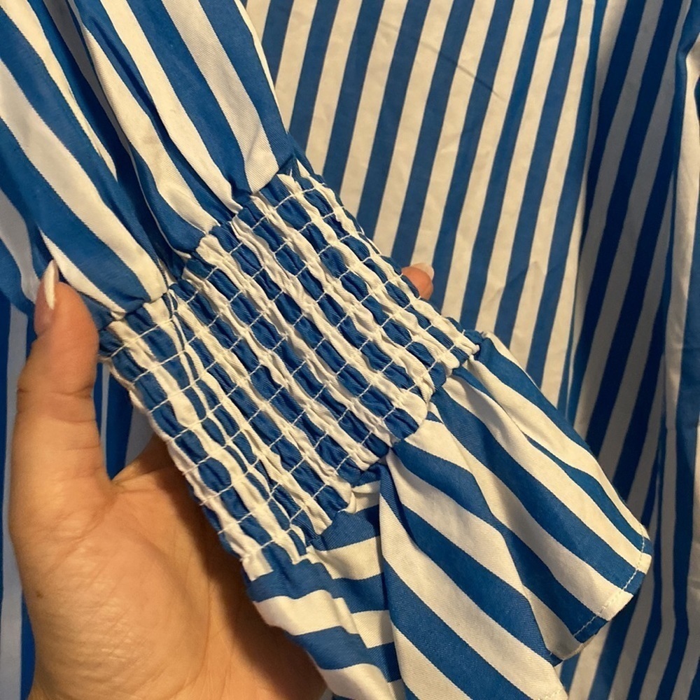 Bar III Women's Striped Smocked-Cuff Top in size XXL. NWT - Picture 5 of 5